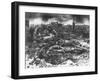 Dawn Rising on Muddy, Horrific Battlefield of Passchendaele as Soldiers Tend to the Dead During WWI-null-Framed Photographic Print