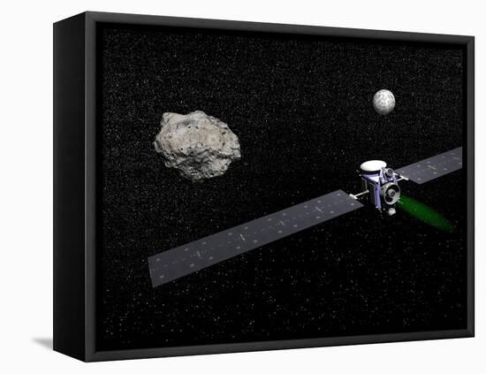 Dawn Robotic Spacecraft Orbiting Ceres and Vesta-null-Framed Stretched Canvas