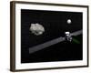Dawn Robotic Spacecraft Orbiting Ceres and Vesta-null-Framed Art Print