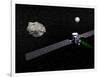 Dawn Robotic Spacecraft Orbiting Ceres and Vesta-null-Framed Art Print