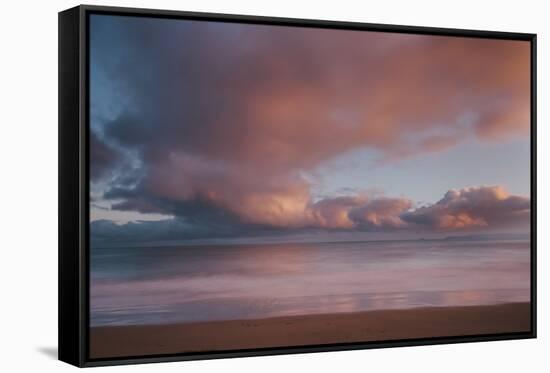 Dawn Sky over Carbis Bay Beach Looking to Godrevy Point-Mark Doherty-Framed Stretched Canvas