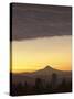 Dawn Sky over Portland and Mt. Hood, Oregon, USA-William Sutton-Stretched Canvas