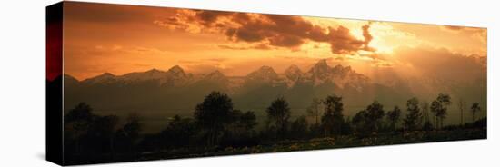 Dawn Teton Range Grand Teton National Park WY USA-null-Stretched Canvas