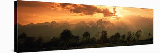 Dawn Teton Range Grand Teton National Park WY USA-null-Stretched Canvas