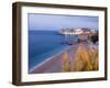 Dawn View of Beach, Harbour and Waterfront of Dubrovnik Old Town, Dalmatia, Croatia, Europe-Martin Child-Framed Photographic Print