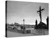 Dawn View of Charles Bridge and Prague Castle, Prague, Czech Republic-Walter Bibikow-Stretched Canvas