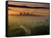 Dawn View of Downtown, Los Angeles, California, USA-Walter Bibikow-Framed Stretched Canvas