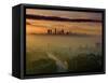 Dawn View of Downtown, Los Angeles, California, USA-Walter Bibikow-Framed Stretched Canvas