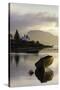 Dawn View of Plockton and Loch Carron Near the Kyle of Lochalsh in the Scottish Highlands-John Woodworth-Stretched Canvas