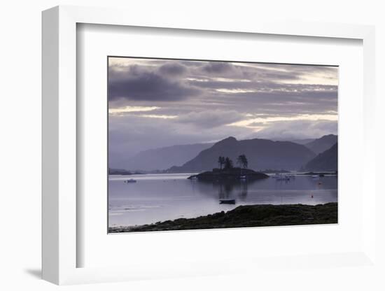 Dawn View of Plockton and Loch Carron Near the Kyle of Lochalsh in the Scottish Highlands-John Woodworth-Framed Photographic Print