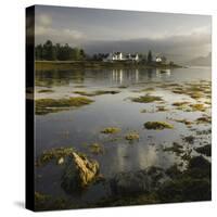 Dawn View of Plockton Harbour and Loch Carron Near the Kyle of Lochalsh in the Scottish Highlands-John Woodworth-Stretched Canvas
