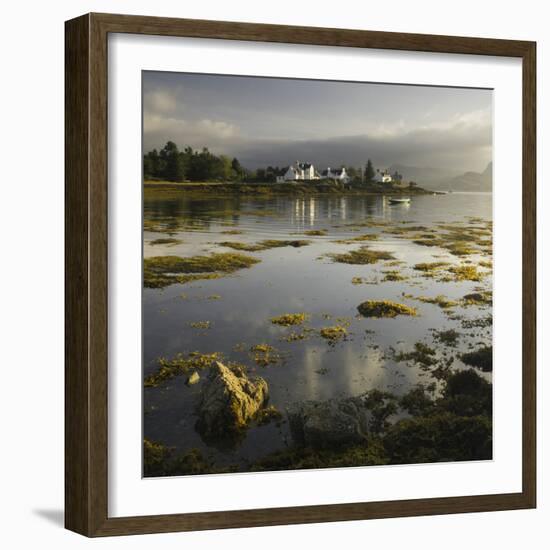 Dawn View of Plockton Harbour and Loch Carron Near the Kyle of Lochalsh in the Scottish Highlands-John Woodworth-Framed Photographic Print