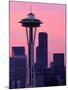 Dawn View of Space Needle and Downtown Seattle, Washington, USA-William Sutton-Mounted Photographic Print