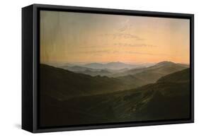 Dawn-Caspar David Friedrich-Framed Stretched Canvas