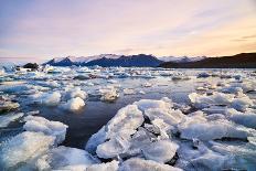 Broken Melting Pieces of Ice at Jokulsarlon Glacier Lagoon, Stunning Icy Scenery Landscape in Icela-Daxiao Productions-Photographic Print