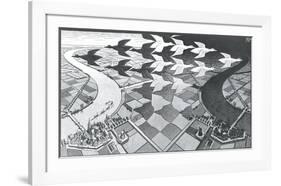 Day and Night-M^ C^ Escher-Framed Art Print