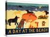 Day At The Beach-Stephen Huneck-Stretched Canvas