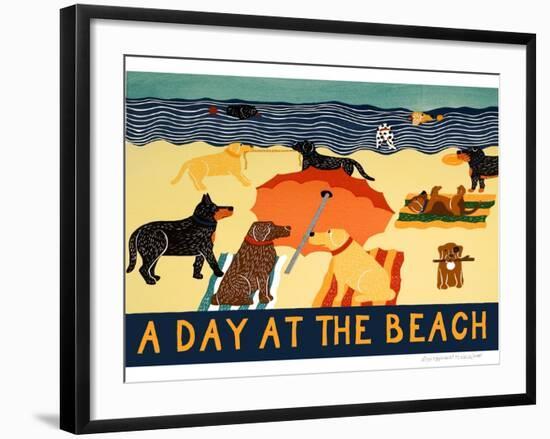 Day At The Beach-Stephen Huneck-Framed Giclee Print