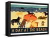 Day At The Beach-Stephen Huneck-Framed Stretched Canvas