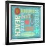 Day at the Beach-Art Licensing Studio-Framed Giclee Print