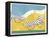 Day At The Pool-Jan Weiss-Framed Stretched Canvas