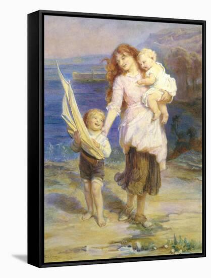 Day at the Seaside-Frederick Morgan-Framed Stretched Canvas