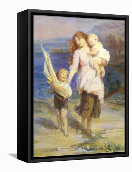 Day at the Seaside-Frederick Morgan-Framed Stretched Canvas