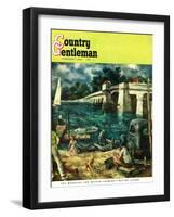 "Day at the Shore," Country Gentleman Cover, February 1, 1950-Ben Stahl-Framed Giclee Print