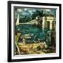 "Day at the Shore,"February 1, 1950-Ben Stahl-Framed Giclee Print