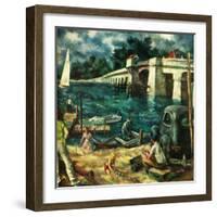 "Day at the Shore,"February 1, 1950-Ben Stahl-Framed Giclee Print