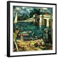 "Day at the Shore,"February 1, 1950-Ben Stahl-Framed Giclee Print