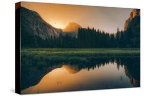 Day Burst Reflection at Half Dome, Yosemite National Park-Vincent James-Stretched Canvas