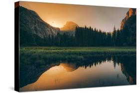 Day Burst Reflection at Half Dome, Yosemite National Park-Vincent James-Stretched Canvas