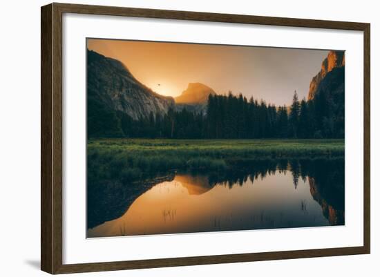 Day Burst Reflection at Half Dome, Yosemite National Park-Vincent James-Framed Photographic Print