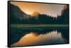 Day Burst Reflection at Half Dome, Yosemite National Park-Vincent James-Framed Stretched Canvas