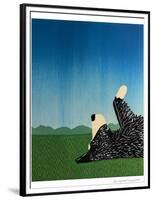 Day Dreaming Bordor-Stephen Huneck-Framed Premium Giclee Print