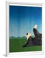 Day Dreaming Bordor-Stephen Huneck-Framed Premium Giclee Print