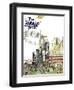 "Day Everything Stops," Saturday Evening Post Cover, December 14, 1968-Gene Holtan-Framed Giclee Print