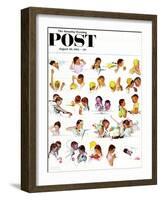 "Day in the Life of a Girl" Saturday Evening Post Cover, August 30,1952-Norman Rockwell-Framed Giclee Print