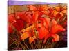 Day Lilies III-John Newcomb-Stretched Canvas