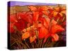 Day Lilies III-John Newcomb-Stretched Canvas