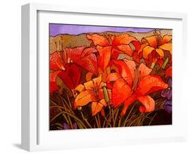 Day Lilies III-John Newcomb-Framed Giclee Print