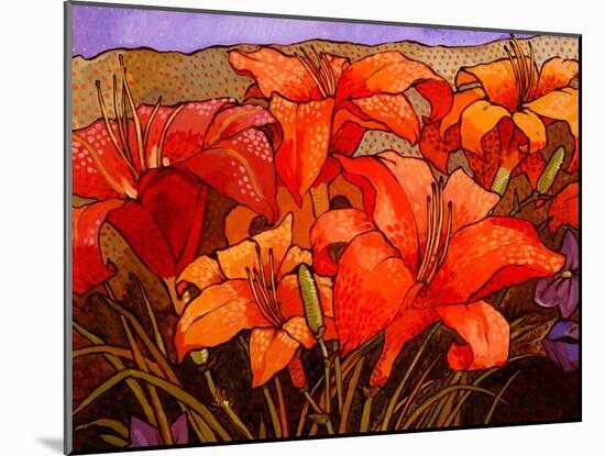 Day Lilies III-John Newcomb-Mounted Giclee Print