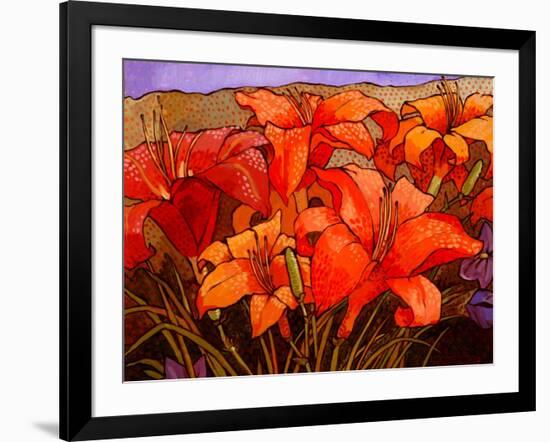 Day Lilies III-John Newcomb-Framed Giclee Print