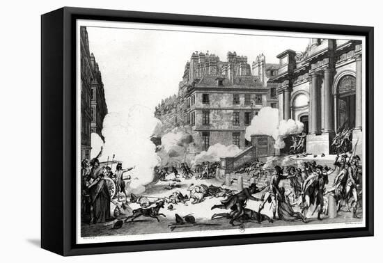 Day of 13 Vendemiaire an IV, Shoot-Out Before St. Roch Church in Paris-Charles Monnet-Framed Stretched Canvas