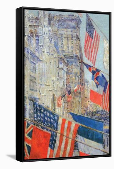 Day of Allied Victory, 1917-Childe Hassam-Framed Stretched Canvas