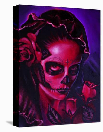 Day of Dead Mary-Manuel Valenzuela-Stretched Canvas