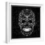 Day Of The Dead Black And White Skull-Alisa Foytik-Framed Art Print