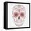 Day of the Dead Colorful Skull with Floral Ornament-Alisa Foytik-Framed Stretched Canvas