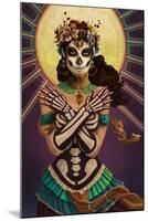 Day of the Dead - Crossbones-Lantern Press-Mounted Art Print